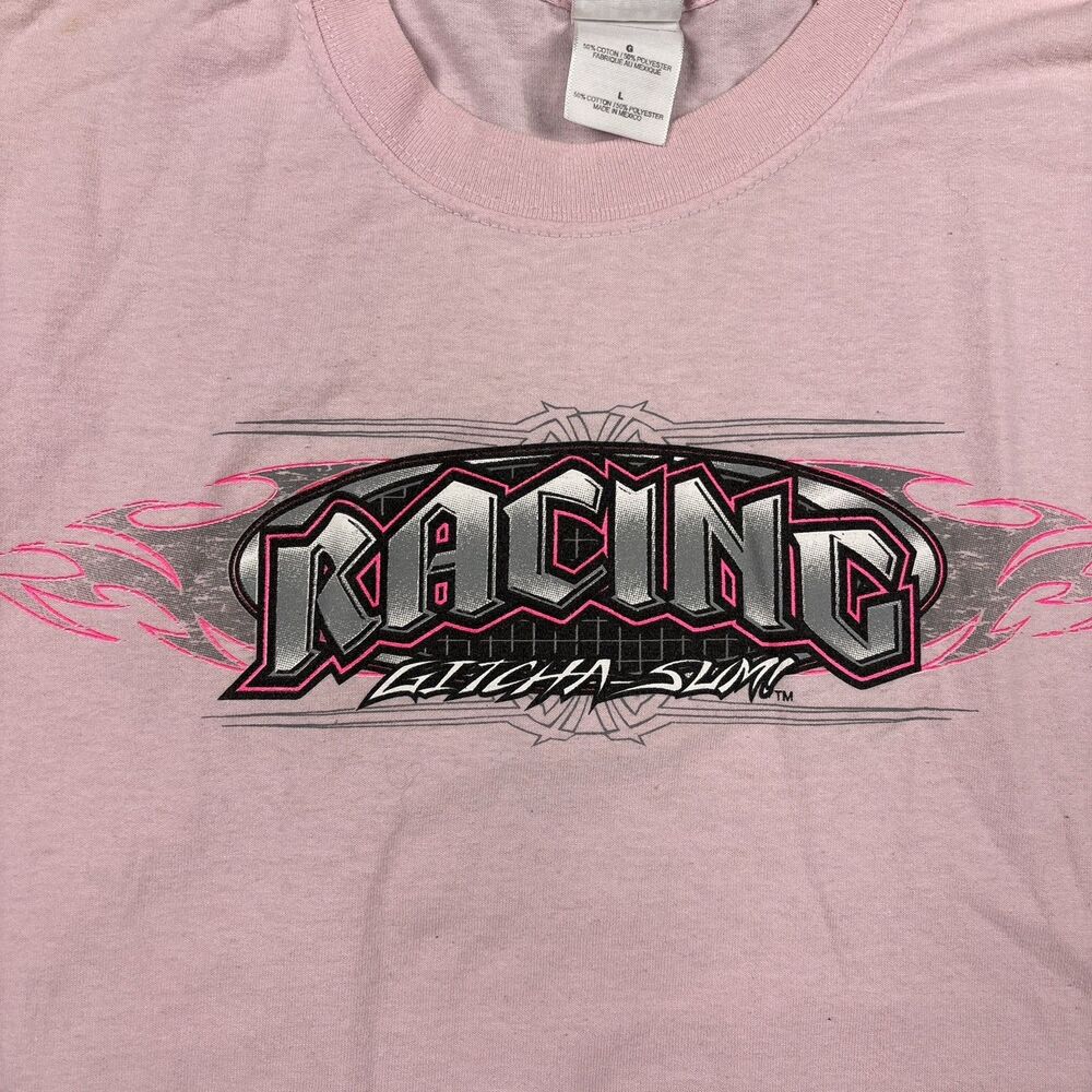 Gitcha Sum Racing Men’s T Shirt Short Sleeve Pink Signed! Size Large - Picture 6 of 7